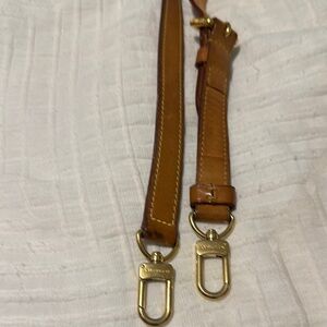 Tan Leather lv Strap with Gold Hardware